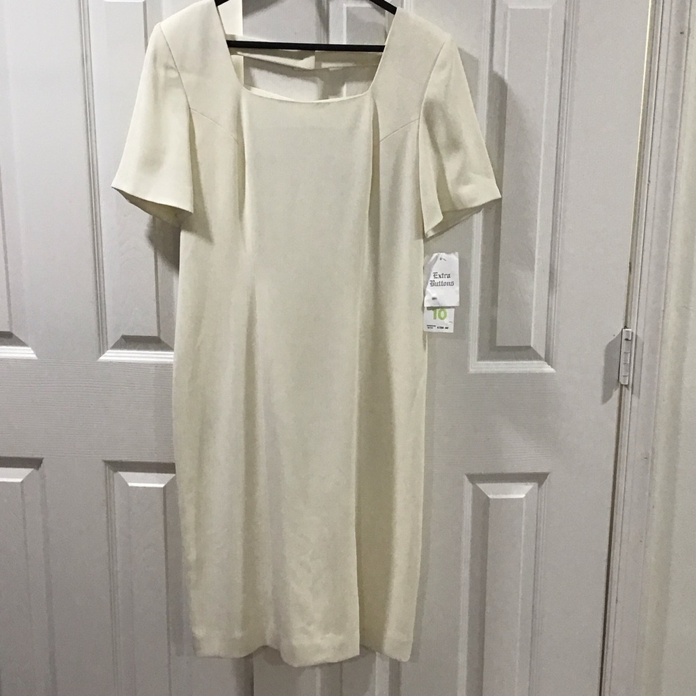 Liz Claiborne Elegant Cream Midi Dress